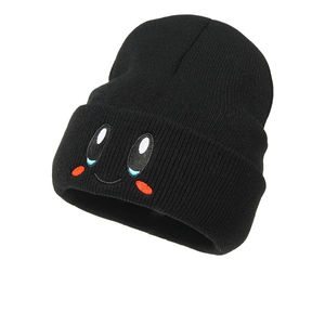 Gorros impermeables de invierno, gorro Unisex con patrón de ojos grandes, bordado, gorro de punto, cálido, informal, grueso, personalizable, gorro acrílico - Product Image 4