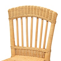Tabouret de bar en rotin tissé à la main avec dossier, couleur et taille personnalisables, design antique pour une décoration bohème rustique dans les hôtels et les salons