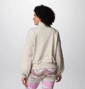 Sudadera de entrenamiento de invierno largo para mujer de calidad superior, sudadera con media cremallera, piedra oscura, mármol, cañón, canguro, bolsillos, puños acanalados, sólido - Product Image 2