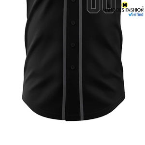 เสื้อซอฟต์บอลสำหรับเล่นเบสบอลสีดำสีเทาสีดำและสีเทา - Product Image 5