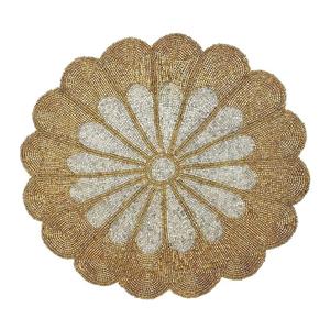 Handmade Eco-Friendly Vintage Solid Color <b>Round</b> Beaded <b>Placemat</b> for Wedding Home Use Durable AZ HANDICRAFTS - Product Image 1