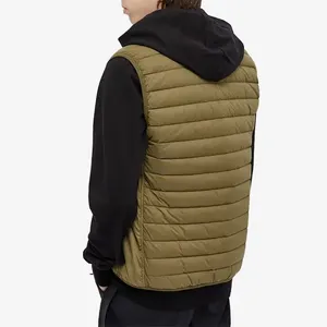 Gilet matelassé sport décontracté pour homme, rembourrage en duvet, chaud, sans manches, vêtements de mode pour l'extérieur, gilet matelassé, personnalisation OEM - Product Image 2