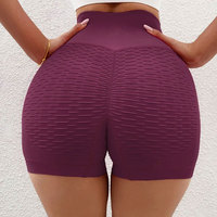 Shorts Deportivos de Cintura Alta para Mujer, Diseño a Cuadros, Elásticos, Transpirables, de Secado Rápido, Casuales, de Spandex/Nailon, Venta al Por Mayor OEM
