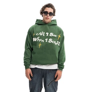 Sudaderas con capucha con estampado de soplo para hombre de alta calidad, ropa de calle con logotipo personalizado, Sudadera con capucha con estampado de soplo de gran tamaño, sudaderas con capucha térmicas para hombre 2024 - Product Image 3