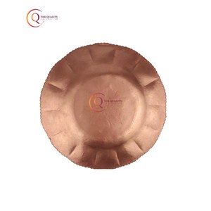 Plateau de service décoratif en cuivre antique personnalisable plat en métal fait à la main finition polie brillante ustensiles de cuisine pour servir - Product Image 6