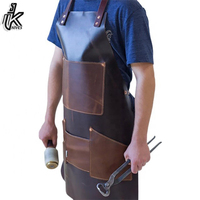 Nouveau tablier de travail en cuir véritable, tablier de Chef en cuir véritable