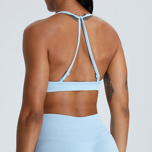 Personalizar el logotipo en la parte delantera del sujetador y legging Convertible Bandeau Quick Dry Open Back Sujetador deportivo para mujer - Product Image 5