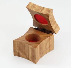 Heart Shaped Acacia Wood Engagement <b>Ring</b> Box Custom Mango Wood Wedding Proposal <b>Ring</b> Holder Personalized Jewelry Box - Product Image 3