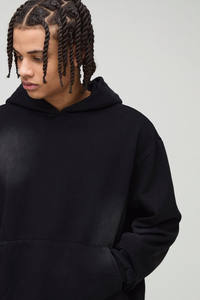 Sudaderas con capucha extragrandes Hombres Parejas Fleece Basic Solid Sudadera con capucha Pullover - Product Image 2