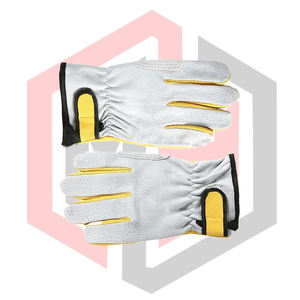 Gants de conduite en cuir, sangle en cuir fendu, confortables, de jardinage, de sécurité, respirants, texture grainée, sans silicone, personnalisables - Product Image 5