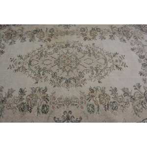 Vintage Turkish <b>Rug</b> Classic Beige Brown 5.8 X 9.1ft Large Area Woolen Patchwork Design for <b>Hallway</b> Rectangle Bedside Latex <b>Rug</b> - Product Image 5