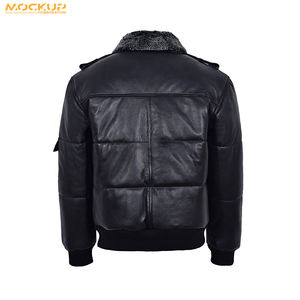 2025 élégant hommes surdimensionné en cuir doudoune col montant hiver décontracté chaud Streetwear vêtements d'extérieur - Product Image 2