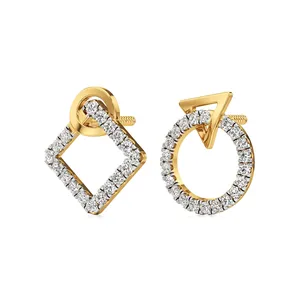 Pendientes de Diamantes GeoLuxe - Product Image 2