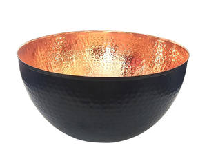 Moderno Centro de Mesa Decorativo de Metal con Acabado en Oro Rosa Martillado, Frutero Blanco, Regalo de Boda, Tazón de Chocolate - Product Image 3