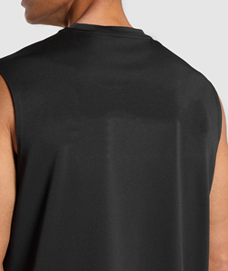 Solid Color Fitness <b>Men</b> <b>Singlet</b> Tank Tops <b>Men's</b> Sleeveless Gym Stringer Vest OEM Logo Custom Plain Cotton Shirt - Product Image 4