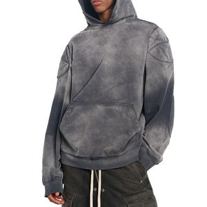 Sweat-shirt pour homme de haute qualité, personnalisé avec un logo vintage, brodé, délavé au soleil, en molleton de coton, délavé à l'acide, vierge - Product Image 6