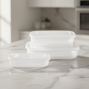 Ensemble de 3 récipients de conservation alimentaire blancs Tontarelli 930 ml, 1,9 et 3,0 L pour les familles - 9040572112 - Product Image 3