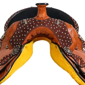 Premium Quality Western Genuine Leather Horse Saddle Barrel <b>Racing</b> & <b>Racing</b> Saddle Set with Matching Horse Tack - Product Image 4