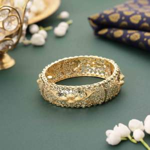 Orthodox Oro Joyeria Jewelry Wholesale 14K 18K 24K Gold Plated Women's Traditional Kada Bangle Openable <b>Fashion</b> Brass Wedding - Product Image 4