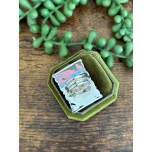 Handmade Kingman Turquoise Sterling Silver Adjustable Cluster Ring Bezel <b>Set</b> - Product Image 5