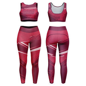 Ensemble de vêtements de sport personnalisés pour femmes, hauts de yoga de fitness à manches longues et leggings sculptants, motif uni, tenue d'entraînement - Product Image 3