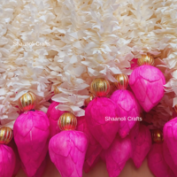 Nouveauté : Guirlandes artificielles de jasmin et de lotus indiennes faites à la main, écologiques, durables et légères pour la décoration de mariage et de Nikah