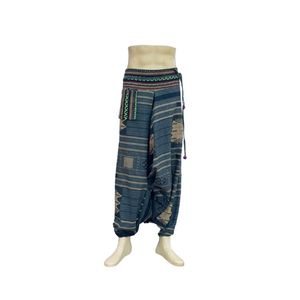 Pantalones estampados JJ estilo Hmong producidos en Tailandia pantalones ligeros de algodón para exportación y distribución - Product Image 1