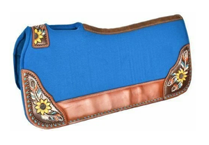 100% Wool <b>Felt</b> Western Contoured Saddle Blanket Optimal Comfort Horse Equipment Leather Work Equestrian <b>Pads</b> for Saddle - Product Image 2