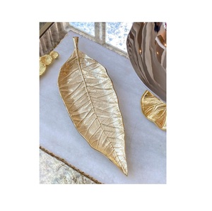 Contemporary Aluminum Leaf Dish <b>For</b> Table Decor Perfect <b>For</b> Wedding Housewarming And Home Decoration <b>Display</b> - Product Image 6