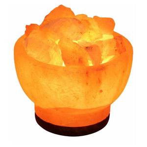 Cuenco de Sal del Himalaya Orgánico Tallado a Mano con Diseño Elegante con Tema Floral NSLT - Product Image 1