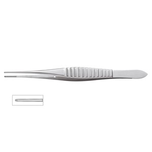 Pinzas de disección dentadas de acero inoxidable Manual Gillies para agarre de tejidos y trabajo de dentadura en instrumentos de odontología - Product Image 1