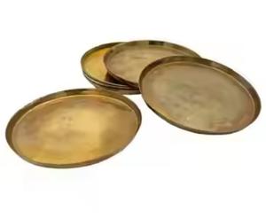 ที่รองแก้วโลหะตกแต่งสีเงินโบราณโบราณสำหรับโต๊ะกาแฟที่มีดีไซน์ทันสมัยและคุณภาพระดับพรีเมี่ยมที่ยาวนาน - Product Image 2