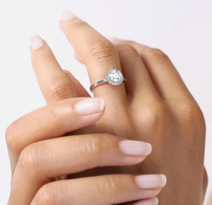 10K oro amarillo, oro rosa y oro blanco corte princesa laboratorio cultivado diamante anillo de bodas corte princesa diamante anillo de compromiso - Product Image 3