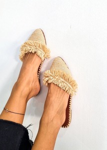 Zapatos de rafia babouch marroquí rafia mulas toboganes de verano sandalias de rafia zapatos hechos a mano - Product Image 3