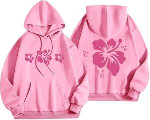 เสื้อฮู้ดลายกราฟิกขายส่งสำหรับผู้ชายและผู้หญิง เสื้อสเวตเชิ้ตแขนยาวแบบสวมหัวสำหรับฤดูใบไม้ร่วง น่ารัก ทรงโอเวอร์ไซส์ มีฮู้ด - Product Image 6