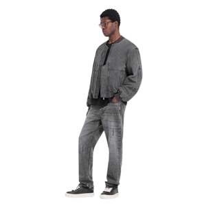 Bombardero de manga empotrada disponible en negro teñido y caqui Prendas de abrigo duraderas y de moda - Product Image 4