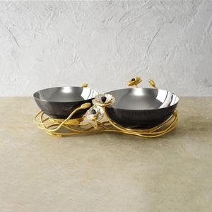 ชามเสิร์ฟพร้อมลายนูนโลหะโบราณดีไซน์เนอร์เหมาะสำหรับการตกแต่งห้องครัวและงานนำเสนอในร้านอาหาร - Product Image 4