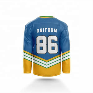 Novedad de 2025, ropa deportiva OEM lisa en blanco barata, camisetas de hockey sobre hielo para hombres. - Product Image 2