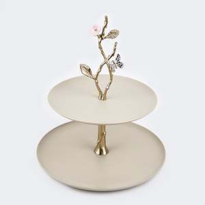 Última llegada 2023 de aluminio nuevo diseñador taza pastel níquel servir soporte de pastel de Metal para vajilla de Hotel soporte de pastel decorativo - Product Image 6