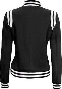 2025 nouvelle vente en gros mode veste en peau de mouton manteau femmes recadrée en cuir veste Bomber pour femmes université veste de haute qualité - Product Image 6