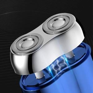 Mini Afeitadora Eléctrica Portátil Recargable por USB, Resistente al Agua IPX7, Recortadora de Barba de Doble Cabezal, Maquinilla de Afeitar de Doble Cuchilla, Afeitadora Rotatoria Lavable - Product Image 3