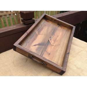 Bandeja de Acacia real para servir acabado natural duradero de madera desayuno almuerzo vajilla organizador y bandeja de exhibición bandejas personalizadas - Product Image 5