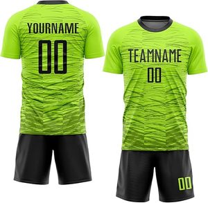 เสื้อฟุตบอลทีมชายแบบกำหนดเอง ชุดยูนิฟอร์มพร้อมชื่อและหมายเลขส่วนตัว แห้งเร็ว ชุดกีฬาฟุตบอล รับผลิตแบบ OEM ODM ขายส่ง - Product Image 3
