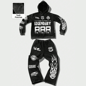 Conjunto de chándal DTG DTF personalizado para hombre, ropa deportiva al por mayor, ropa de entrenamiento físico, ropa de gimnasio, ropa de entrenamiento de moda para correr - Product Image 1