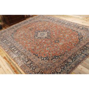 Turkish <b>9</b>,4x12,5 ft Oversize Rug, Vintage Rug, Orange Solid Rug - Product Image 4