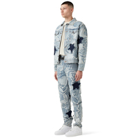 2025/26 nouveaux hommes streetwear déchiré coupe ajustée jeans veste Hip hop mâle trous coton couleur unie décontracté Denim veste pour hommes