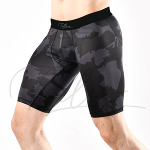 Shorts de compression pour hommes de style streetwear pakistanais, pour l'automne, pour la musculation, respirants, à séchage rapide, motif uni, pour la salle de sport - Product Image 1