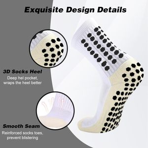 8 paires de chaussettes de football pour enfants, chaussettes antidérapantes pour enfants de 6 à 12 ans, chaussettes antidérapantes pour le basket-ball. - Product Image 2