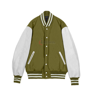 2024 Trending Customized Casual Baseball Style <b>Canvas</b> <b>Jacket</b> for Adults Low Price Stand Letterman <b>Jacket</b> for Winter Outdoor - Product Image 3