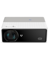 Proyector VIVIBRIGHT D4000 4K LED para Cine en Casa, con Android, WIFI, 3D, LCD, Video, IPTV, Resistente al Polvo, con Diseño de Tela Artística, 1080P, Mini Inteligente
